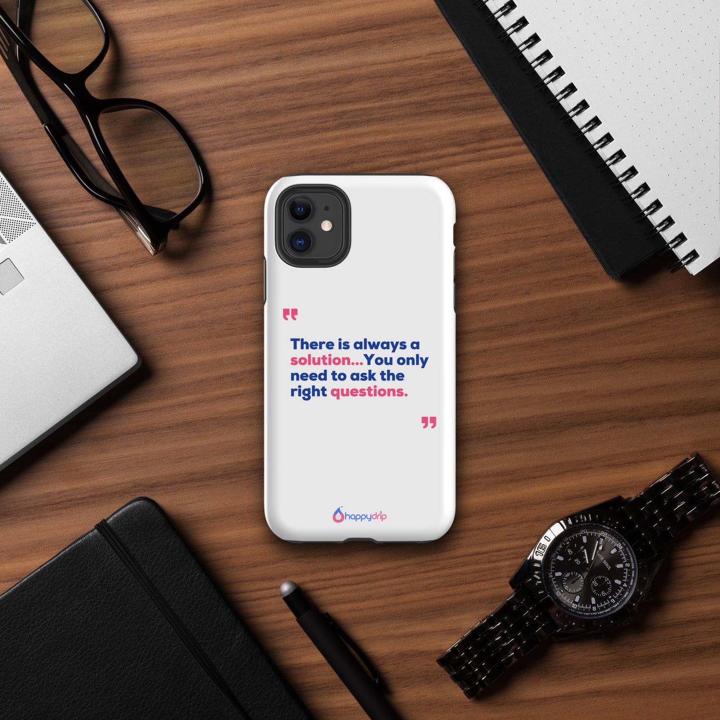 There is always a solution...You only need to ask the right questions - White Tough Case for iPhone®