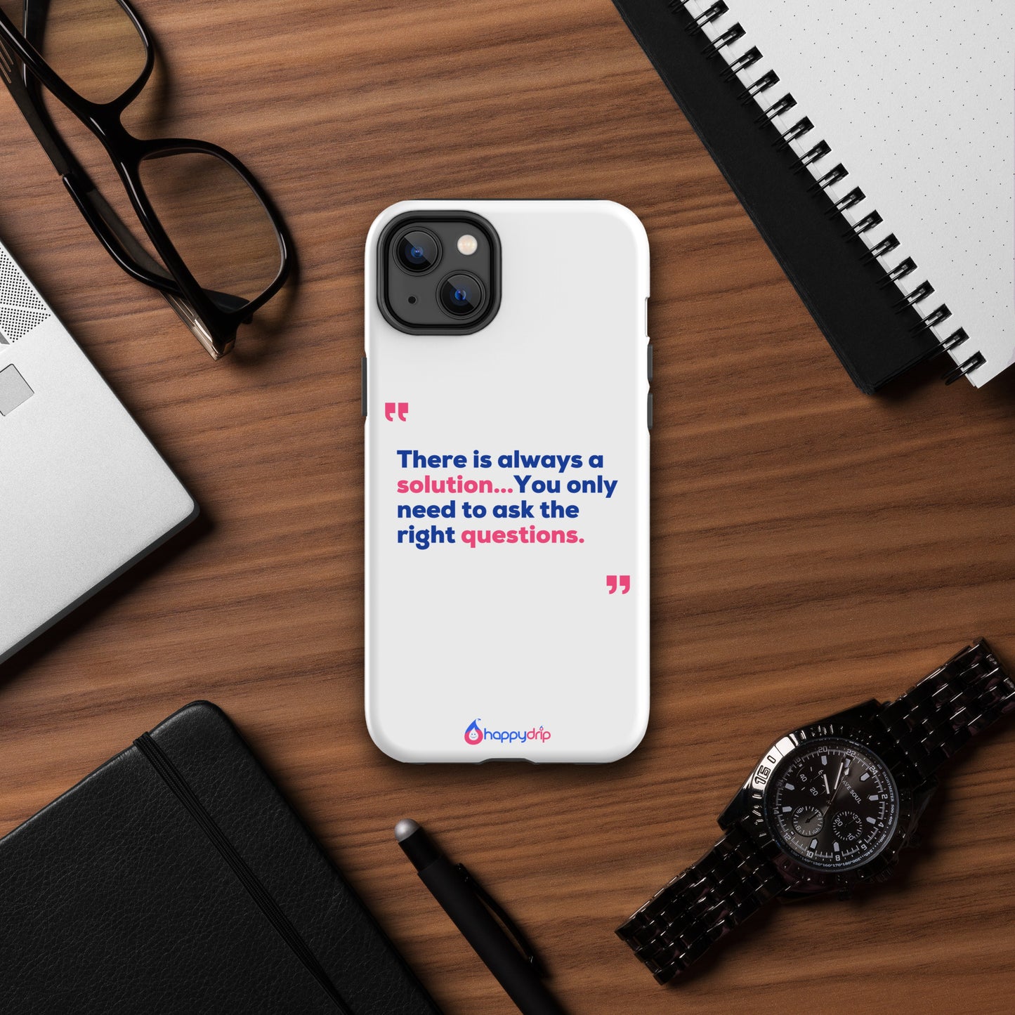 There is always a solution...You only need to ask the right questions - White Tough Case for iPhone®
